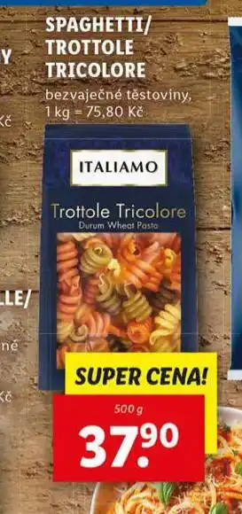 Lidl Spaghetti / trottole tricolore nabídka