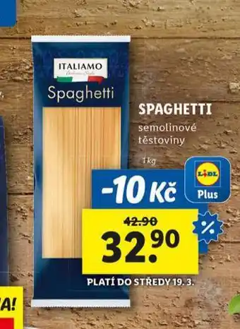 Lidl Spaghetti nabídka