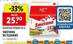 Lidl Smetana ke šlehání nabídka