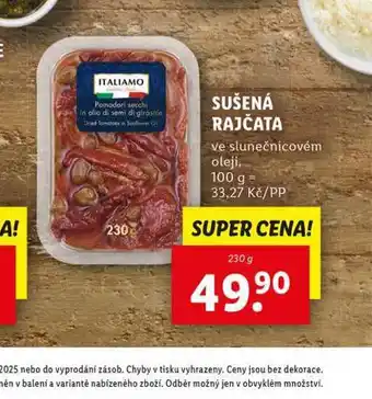 Lidl Sušená rajčata nabídka