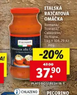 Lidl Italská rajčatová omáčka nabídka