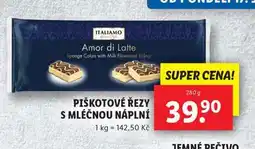 Lidl Piškotové řezy s mléčnou náplní nabídka