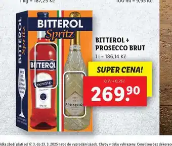 Lidl Bitterol + prosecco brut nabídka