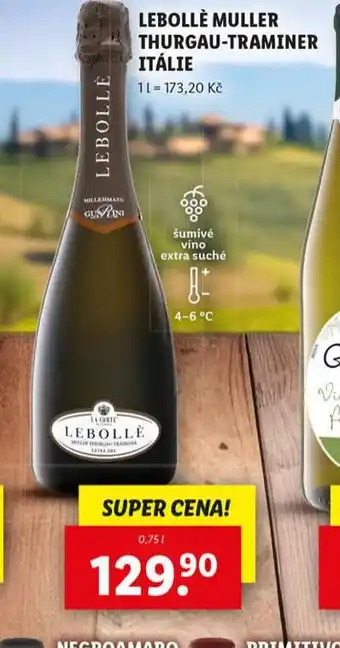 Lidl Leboll= muller thurgau - tramin itálie nabídka