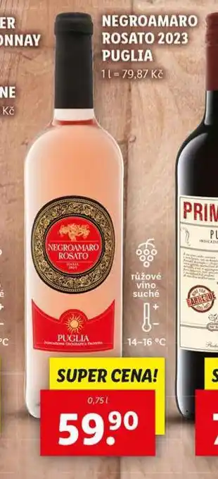 Lidl Negroamaro rosato 2023 puglia nabídka