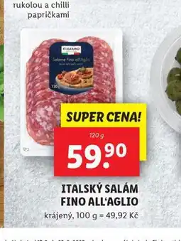 Lidl Italský salám fino all´aglio nabídka