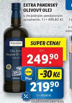 Lidl Extra panenský olivový olej nabídka