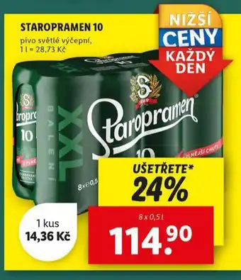 Lidl Pivo staropramen 10 nabídka