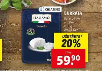 Lidl Burrata nabídka