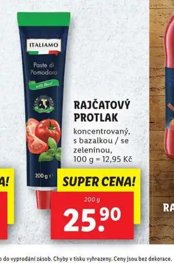 Lidl Rajčatový protlak nabídka