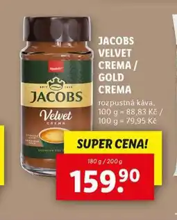 Lidl Káva jacobs velvet crema / gold crema nabídka