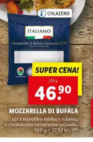 Lidl Mozzarella di bufala nabídka