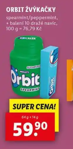 Lidl Orbit žvýkačky nabídka