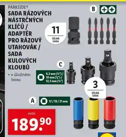 Lidl Sada rázových nástrčných klíčů nabídka