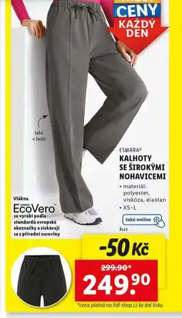 Lidl Kalhoty se širokými nohavicemi nabídka