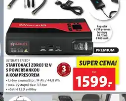 Lidl Startovací zdroj 12 v s powerbankou a kompresorem nabídka