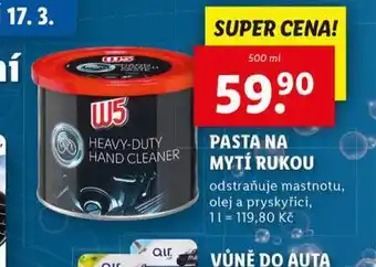 Lidl W5 pasta na mytí rukou nabídka