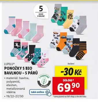 Lidl Ponožky s bio bavlnou nabídka