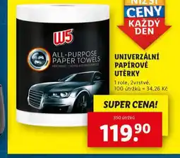 Lidl W5 univerzální papírové utěrky nabídka