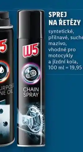 Lidl W5 sprej na řetězy nabídka