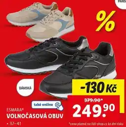 Lidl Volnočasová obuv nabídka