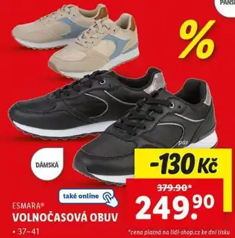 Lidl Volnočasová obuv nabídka