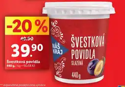 Lidl Švestková povidla nabídka