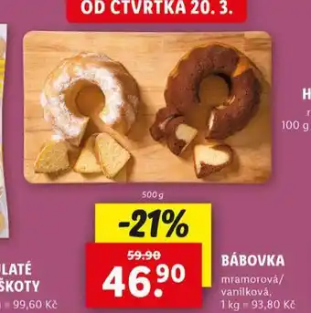 Lidl Bábovka nabídka