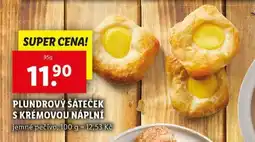 Lidl Plundrový šáteček s krémovou náplní nabídka