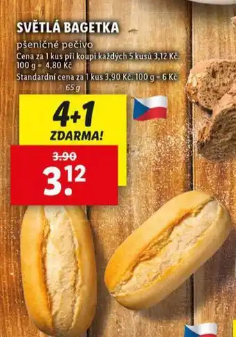 Lidl Světlá bageta nabídka