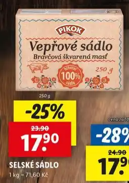 Lidl Selské sádlo nabídka