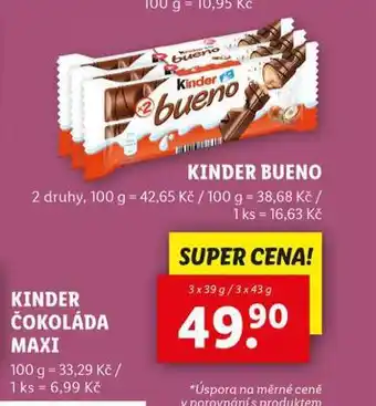 Lidl Kinder bueno nabídka