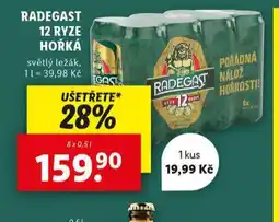 Lidl Pivo radegast ryze hořká 12 nabídka