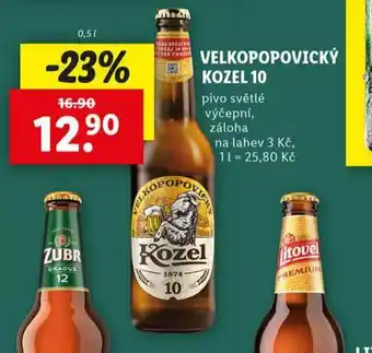 Lidl Pivo velkopopovický kozel 10 nabídka