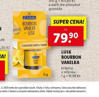 Lidl Lusk bourbon vanilka nabídka