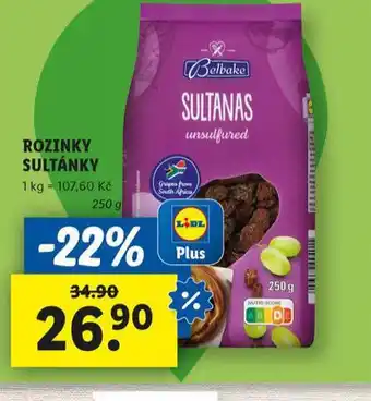 Lidl Rozinky sultánky nabídka