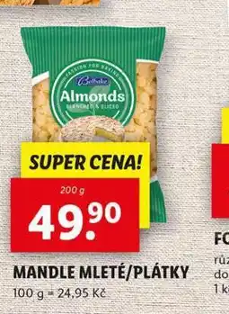 Lidl Mandle mleté / plátky nabídka