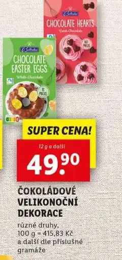 Lidl Čokoládové velikonoční dekorace nabídka