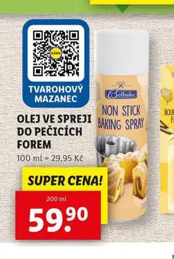 Lidl Olej ve srpeji do pečících forem nabídka