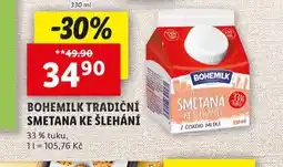 Lidl Bohemilk tradiční smetana ke šlehání nabídka