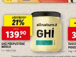 Lidl Ghí přepuštěné máslo nabídka