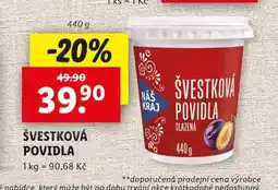Lidl Švestková povidla nabídka