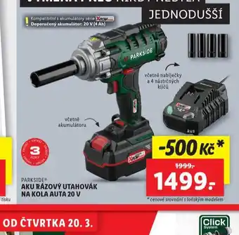 Lidl Aku rázový utahovák na kola auta 20 v nabídka