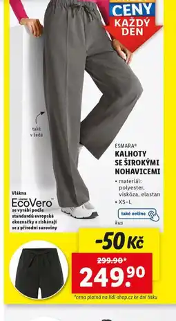 Lidl Kalhoty se širokými nohavicemi nabídka