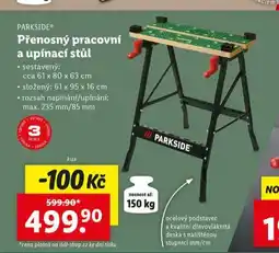 Lidl Přenosný pracovní a upínací stůl nabídka