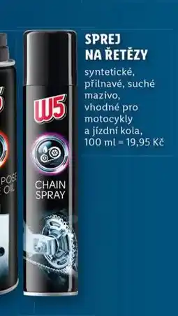 Lidl W5 sprej na řetězy nabídka