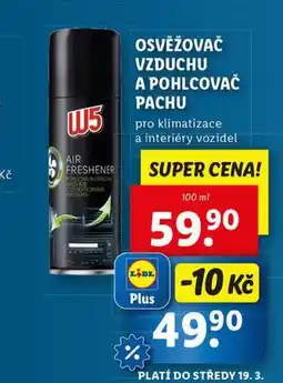 Lidl W5 osvěžovač vzduchu a pohlcovač pachu nabídka