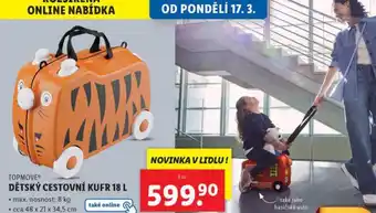 Lidl Dětský cestovní kufr 18 l nabídka