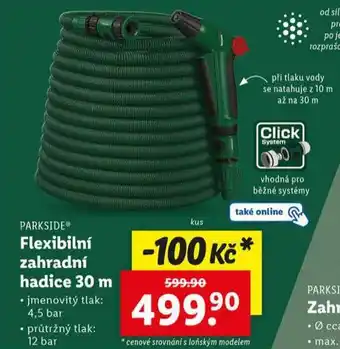 Lidl Flexibilní zahradní hadice 30 m nabídka