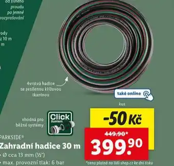 Lidl Zahradní hadice 30 m nabídka